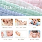 MUKIN Baby Muslin Washcloths - Natural Muslin Cotton Baby Wipes - Soft Newborn Baby Face Towel and Muslin Washcloth for Sensitive Skin- Baby Registry as Shower , 5 Pack 12x12 inches - Image 5